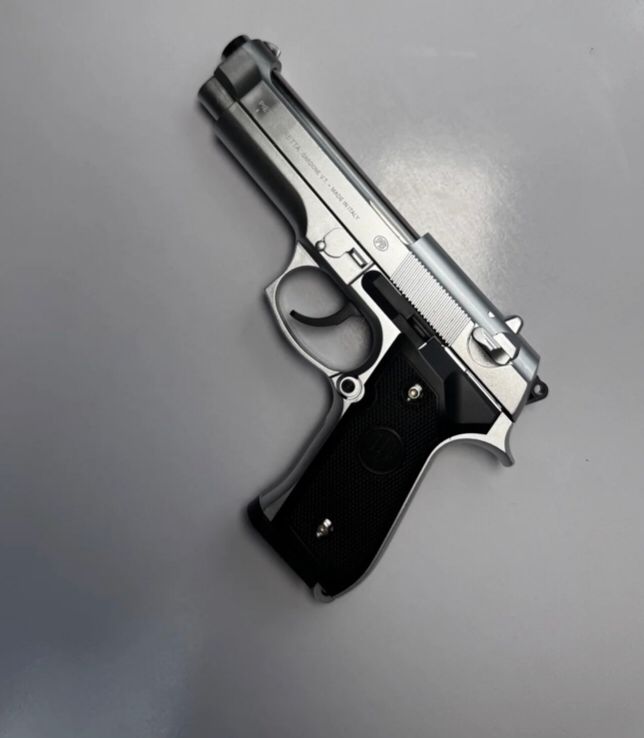 Silver M92 Beretta Airsoft Toy Gun – Durable & Fun