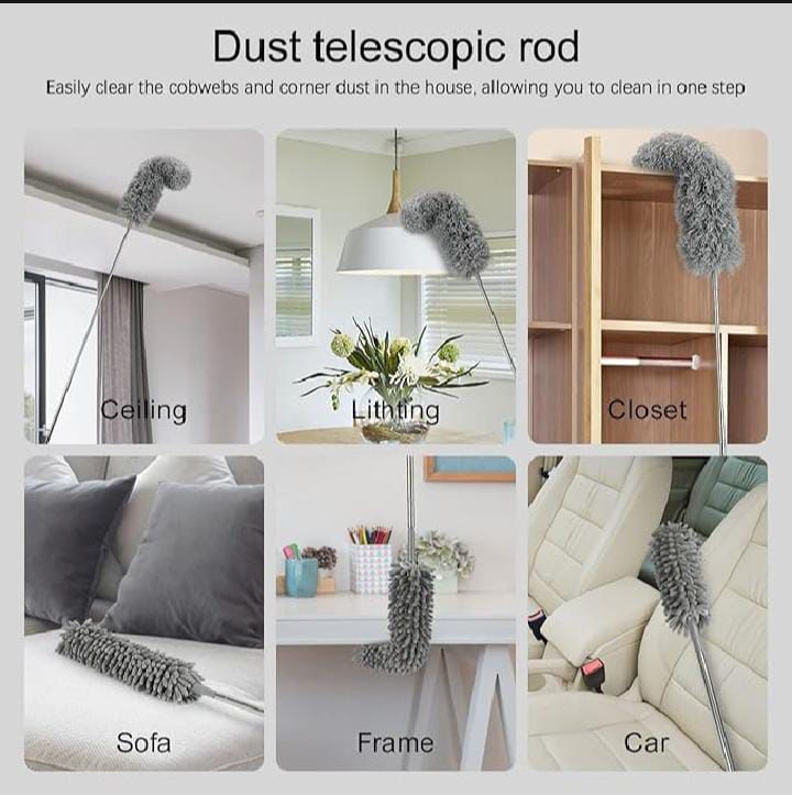Adjustable & Foldable Microfiber Cleaning Duster