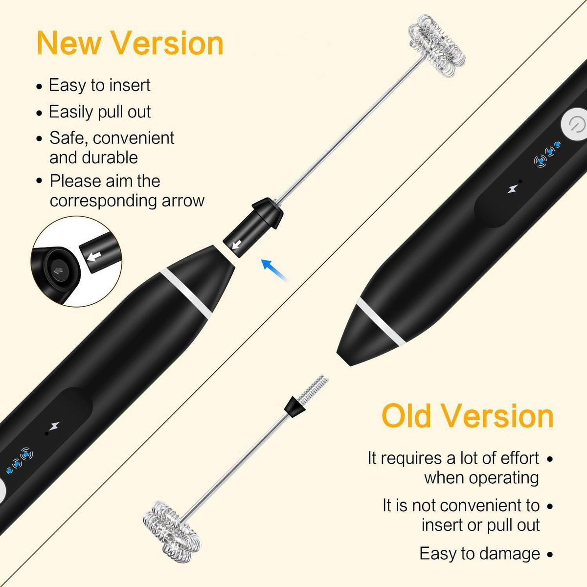 2 in 1 USB Rechargeable Coffee Beater