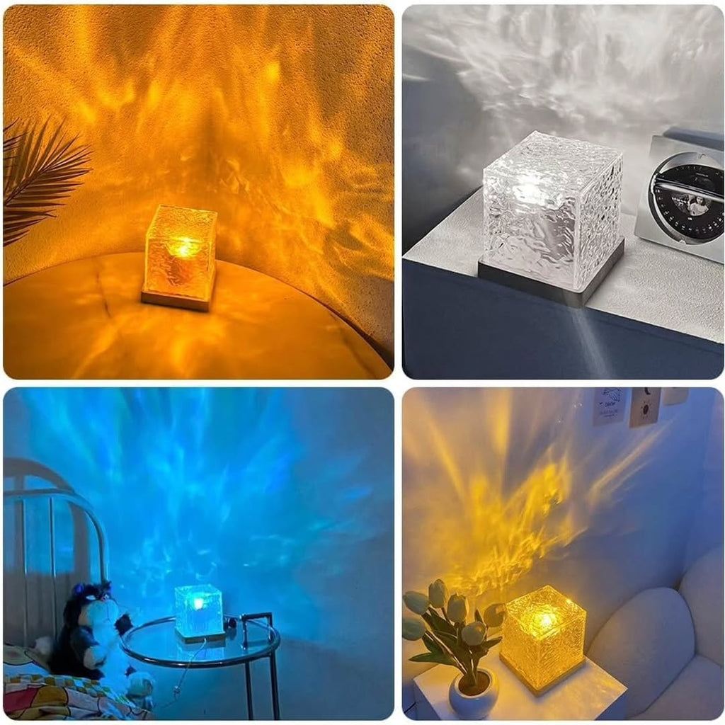 Water ripple  lamp with 16 different colors of light.